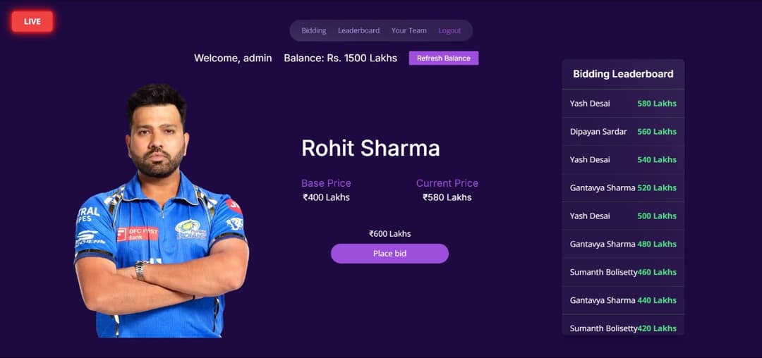 Mock IPL Auction